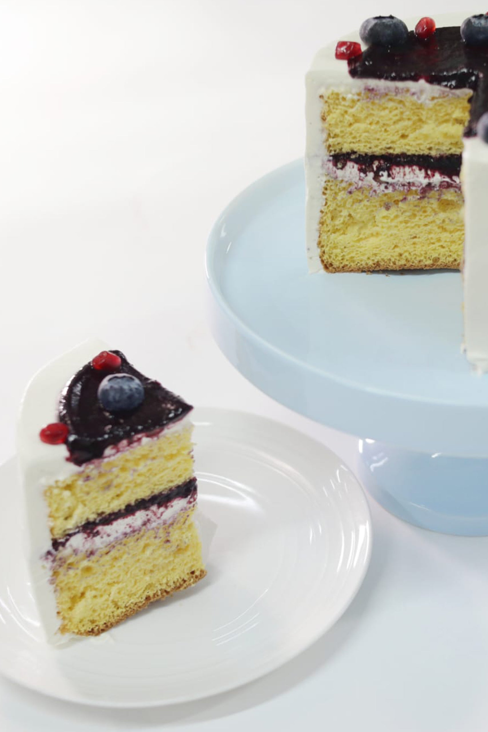 Blueberry Angel Food Sheet Cake - Chef in Training
