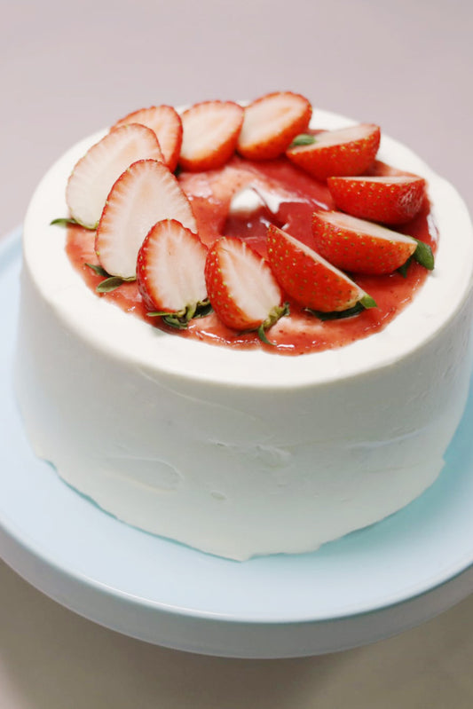 Vanilla strawberry Chiffon Cake