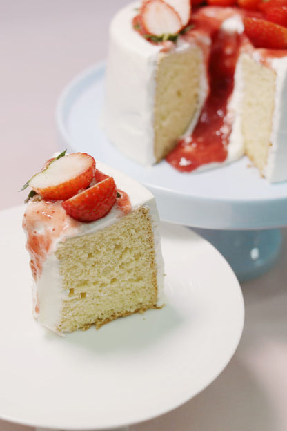 Vanilla strawberry Chiffon Cake